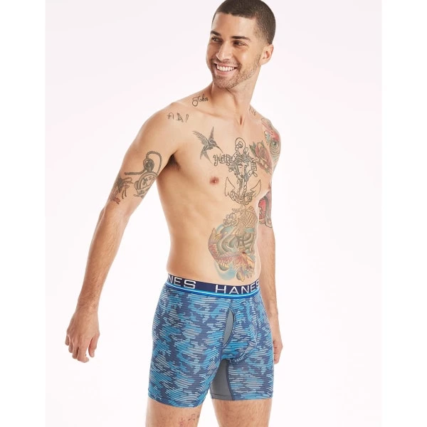 HANES SPORT Men's Total Support Pouch X-Temp Cooling Boxer Briefs, 4-Pack 8 HANES SPORT Men's Total Support Pouch X-Temp Cooling Boxer Briefs, 4-Pack - Image 6