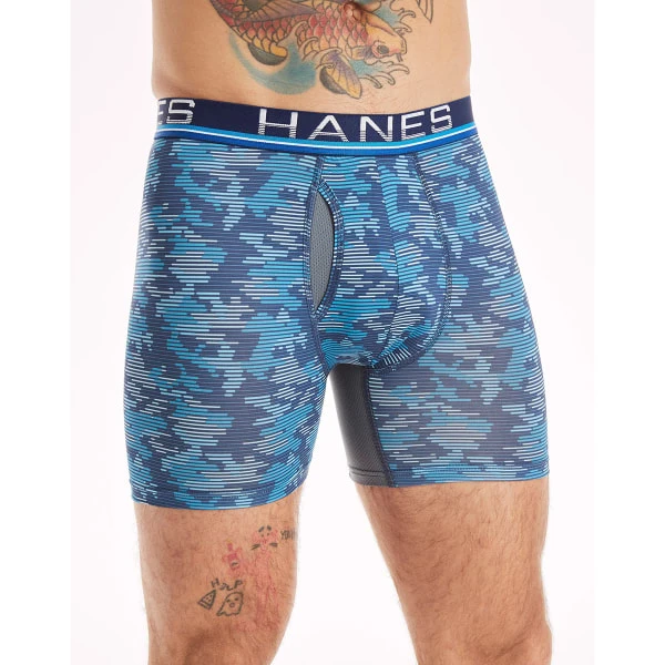 HANES SPORT Men's Total Support Pouch X-Temp Boxer Briefs, 4-Pack Extended Size 7 HANES SPORT Men's Total Support Pouch X-Temp Boxer Briefs, 4-Pack Extended Size - Image 5