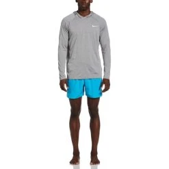 NIKE Men's Long-Sleeve Hooded Hydroguard Swim Shirt -trucker hat shop 2084499 006 alt5