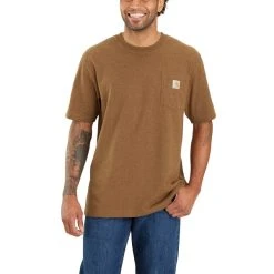 CARHARTT Men's Loose Fit Heavyweight Short-Sleeve Pocket Tee -trucker hat shop 2084999 201 alt2