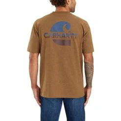 CARHARTT Men's Loose Fit Heavyweight Short-Sleeve Pocket Tee -trucker hat shop 2084999 201 alt3