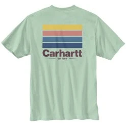 CARHARTT Men's Relaxed Fit Heavyweight Short-Sleeve Pocket Tee -trucker hat shop 2085003 307 alt1