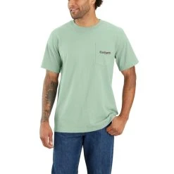 CARHARTT Men's Relaxed Fit Heavyweight Short-Sleeve Pocket Tee -trucker hat shop 2085003 307 alt2