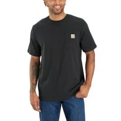 CARHARTT Men's Loose Fit Heavyweight Short-Sleeve Pocket Tee -trucker hat shop 2085007 001 alt2