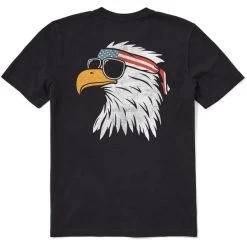 LIFE IS GOOD Men's Patriotic Eagle Crusher Short-Sleeve Tee -trucker hat shop 2085273 001 alt1