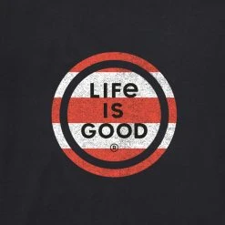 LIFE IS GOOD Men's Patriotic Eagle Crusher Short-Sleeve Tee -trucker hat shop 2085273 001 alt2