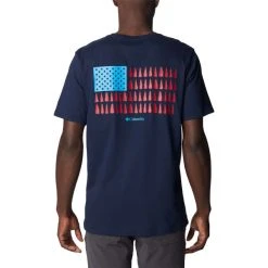 COLUMBIA Men's Rockaway River Graphic Short-Sleeve Tee -trucker hat shop 2085694 402 alt1