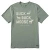 LIFE IS GOOD Men's Buck Buck Moose Short-Sleeve Crusher Tee -trucker hat shop 2086341 310 main