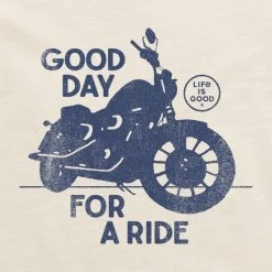 LIFE IS GOOD Men's Good Day For A Ride Short-Sleeve Tee -trucker hat shop 2086343 101 alt1