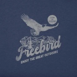LIFE IS GOOD Men's Bald Eagle Freebird Short-Sleeve Tee -trucker hat shop 2086344 403 alt1