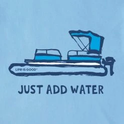 LIFE IS GOOD Men's Add Water Short-Sleeve Crusher Tee -trucker hat shop 2086347 406 alt1