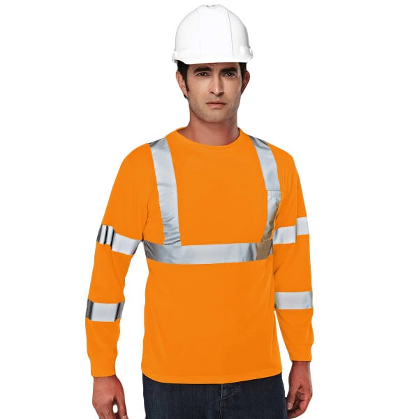 Tri Mountain TRI-MOUNTAIN Men's 533 Median High-Vis Long-Sleeve Tee 3 Tri Mountain TRI-MOUNTAIN Men's 533 Median High-Vis Long-Sleeve Tee